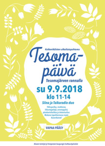 Tesomapäivä Tesomajärven rannalla klo 11-14 @ Tesomajärvi | Tampere | Suomi