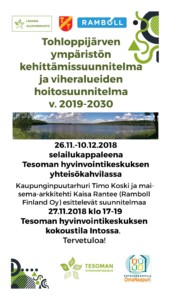 Tohloppijärven ympäristön kehittämissuunnitelmasta esittely @ Tesoman hyvinvointikeskus | Tampere | Suomi