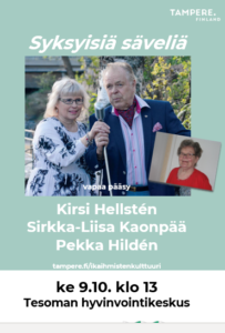 Senioriviikon konsertti/ Pekka Hilden ja seniorilaulajat, Monitoimitila Lysti @ Tesoman hyvinvointikeskus | Tampere | Suomi
