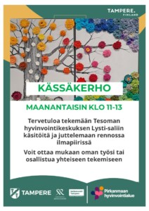 Käsityökerho, hyvinvointikeskus 1.krs @ Tesoman hyvinvointikeskus | Tampere | Suomi