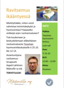 Ravitsemusluento Lysti-sali 1.krs @ Tesoman hyvinvointikeskus | Tampere | Suomi