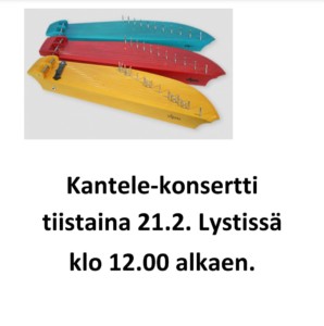 Kantele-konsertti , Lysti-sali , hyvinvointikeskus 1.krs @ Tesoman hyvinvointikeskus | Tampere | Suomi