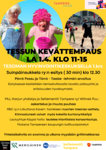 Tessun kevättempaus, hyvinvointikeskus, 1.krs @ Tesoman hyvinvointikeskus | Tampere | Pirkanmaa | Suomi