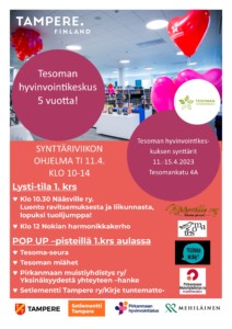 Tesoman hyvinvointikeskuksen 5 v-synttäriviikon tapahtumia @ Tesoman hyvinvointikeskus | Tampere | Pirkanmaa | Suomi