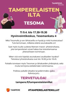 Tamperelaisten ilta Tesoma, Lysti-sali 1.krs @ Tesoman hyvinvointikeskus | Tampere | Pirkanmaa | Suomi
